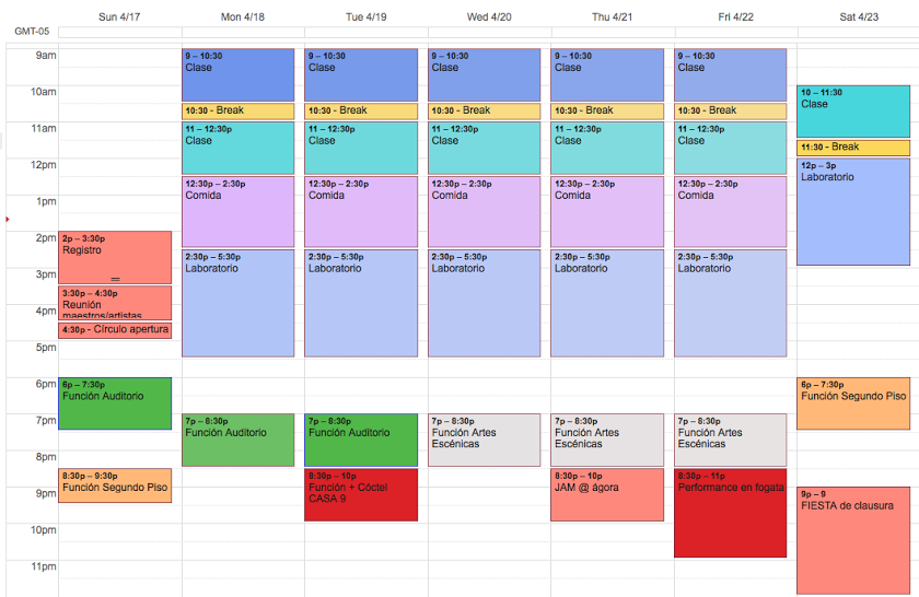 Schedule